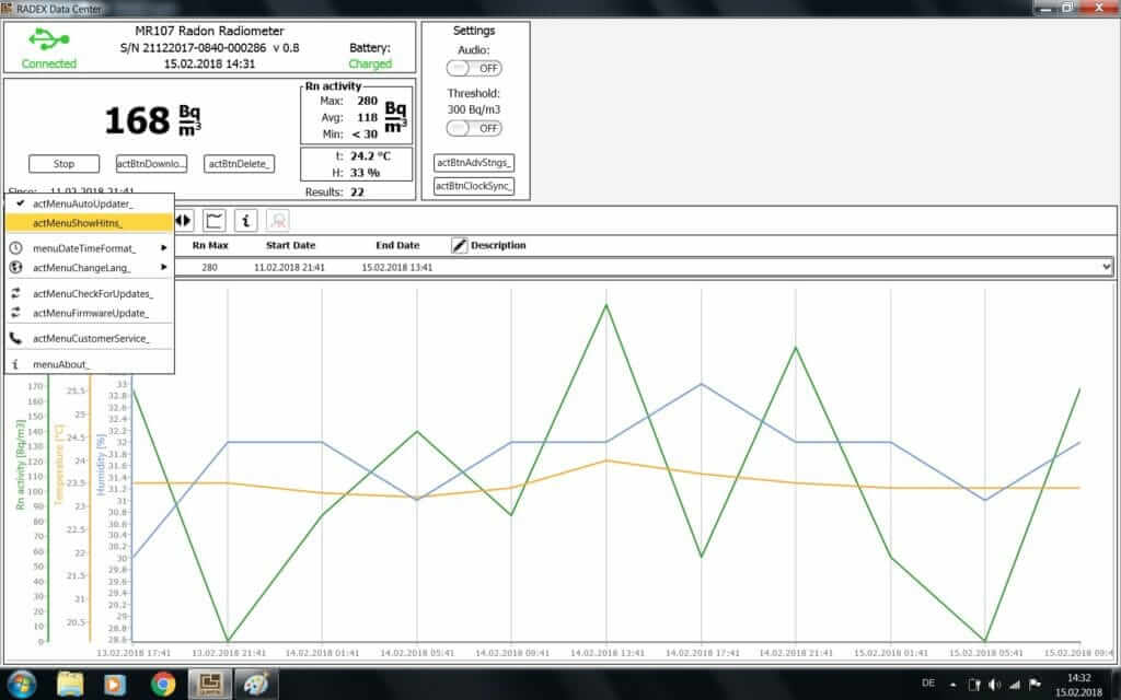 Radex MR107 Software